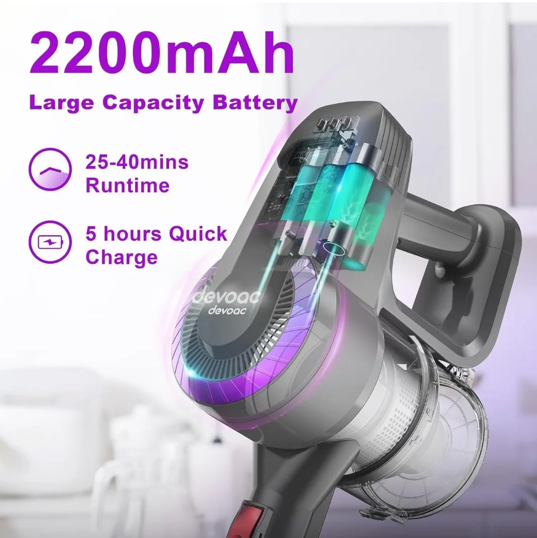 Devooc Cordless Vacuum Cleaner - Lightweight thumbnail