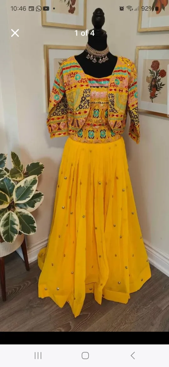 🇨🇦Yellow Lehenga Choli Set🍁 thumbnail