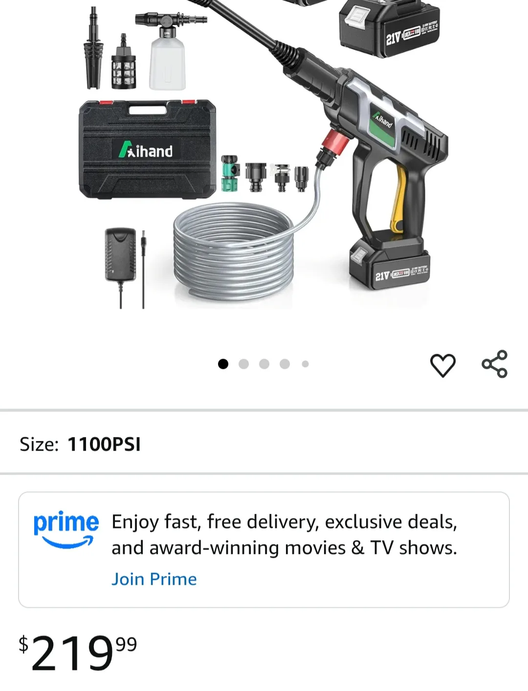 21V Cordless Portable Power Washer - New image indicator(10)