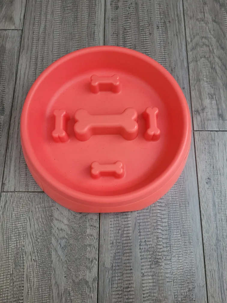Orange Slow Feeder Dog Bowl thumbnail