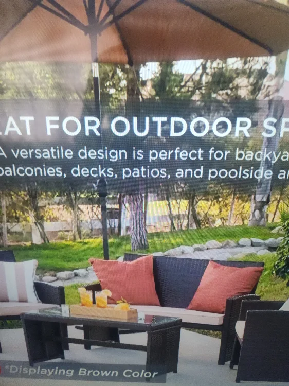 Patio Furniture Set - Sofa, Chairs, Table thumbnail