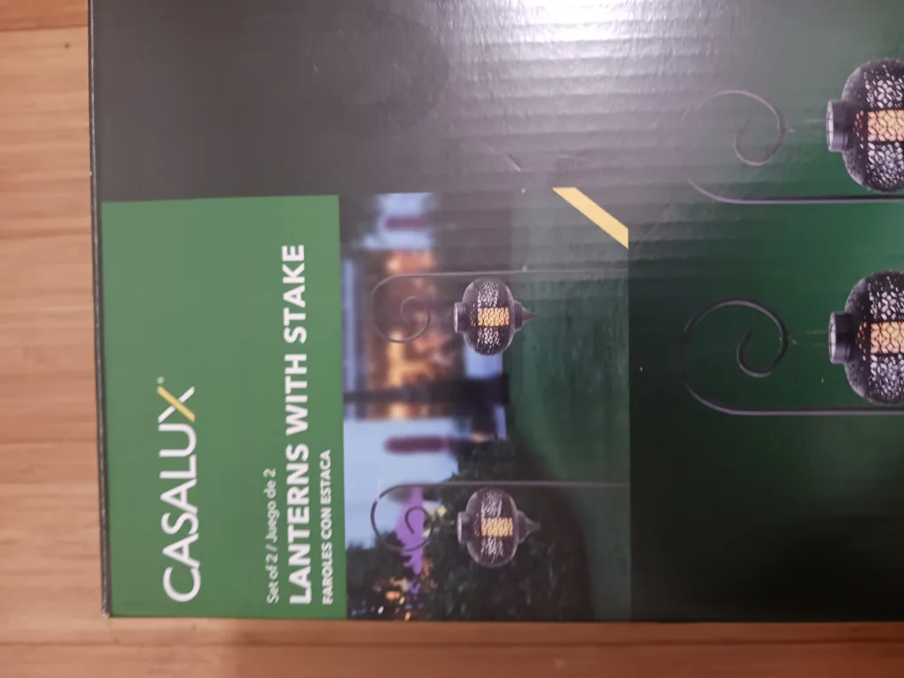 CASALUX Set of 2 Solar Powered Lanterns with Stake - New image indicator(4)