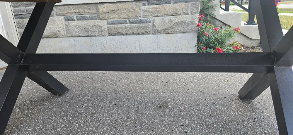 Large outdoor Dining Table - wood and steel image indicator(8)