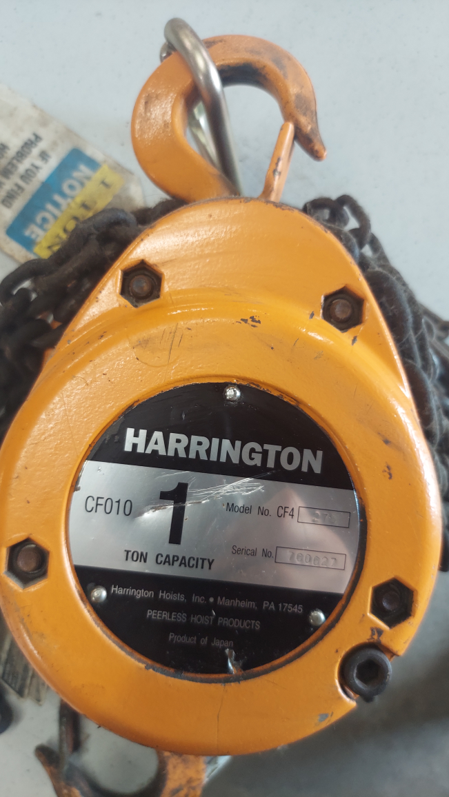 Harrington CF4 1 Ton Chain Hoist