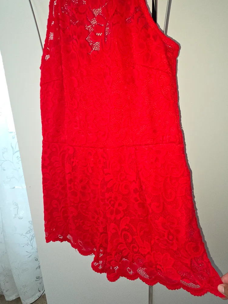 Red Lace Romper image indicator(2)