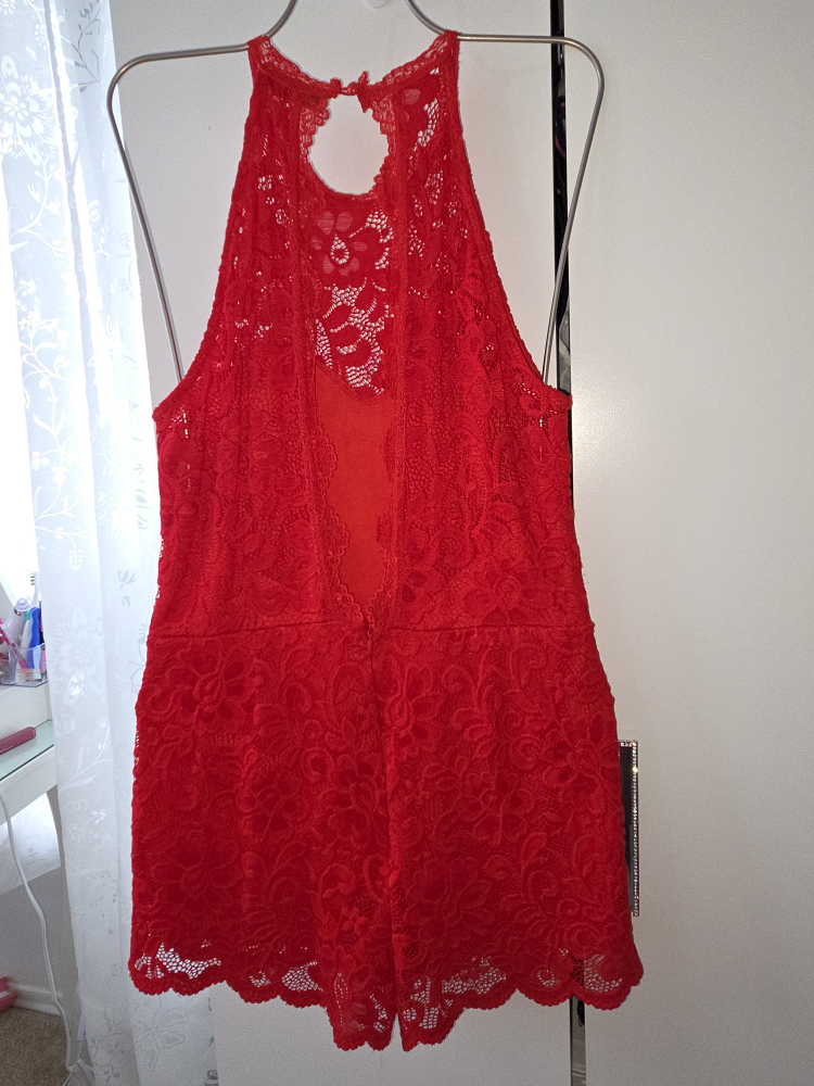 Red Lace Romper - photo 4