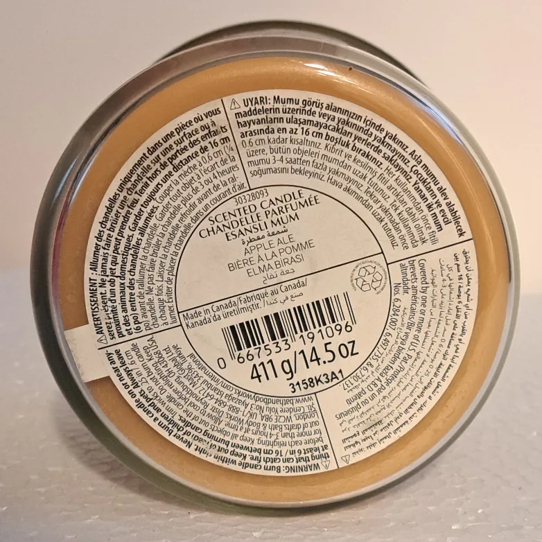 Unused Bath and Body Works "Apple Ale" 3-wick candle image indicator(3)