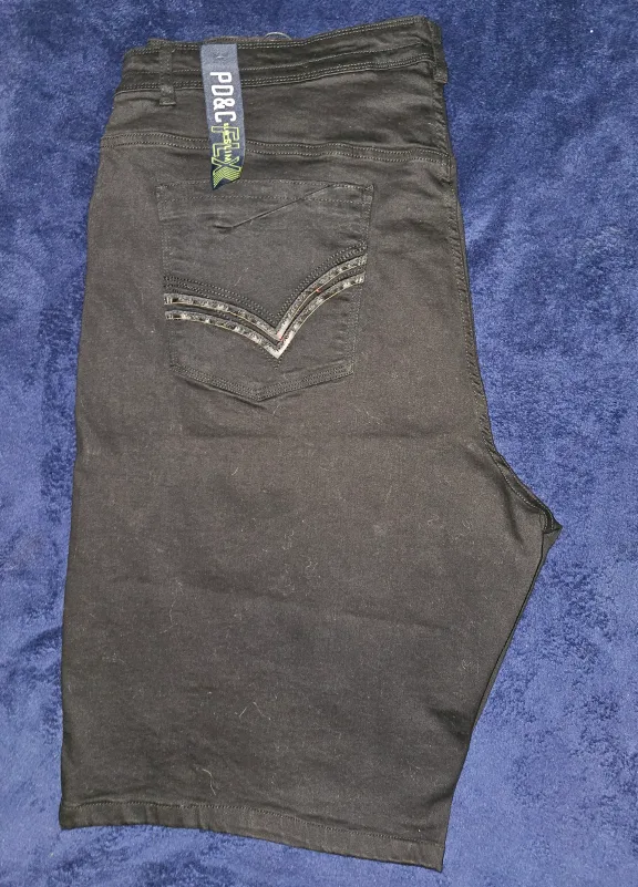 PD&C X Slim Fit Stretch Black Shorts - Size 44 image indicator(2)