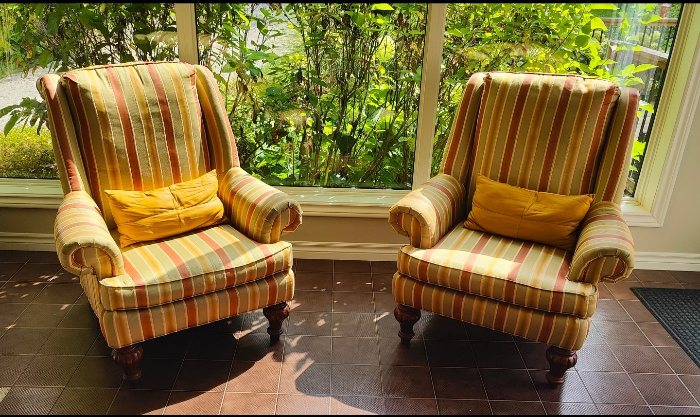 Striped Armchairs