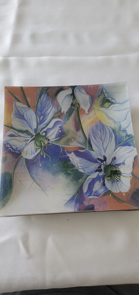 Floral Design Glass Plates - photo 2