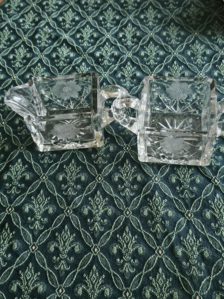 Crystal Sugar and Creamer Set
