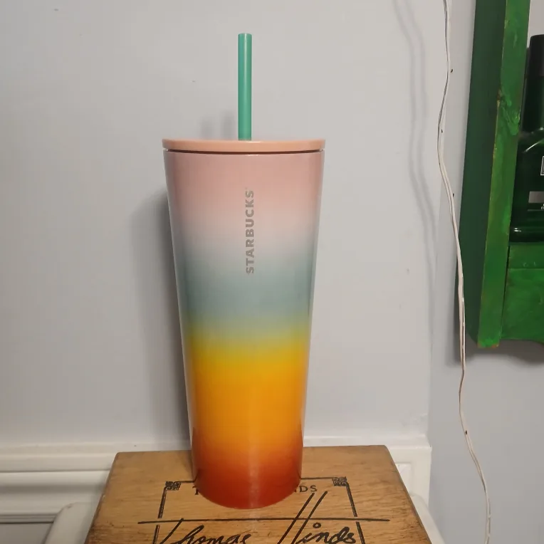 Starbucks Rainbow Tumbler with Straw thumbnail