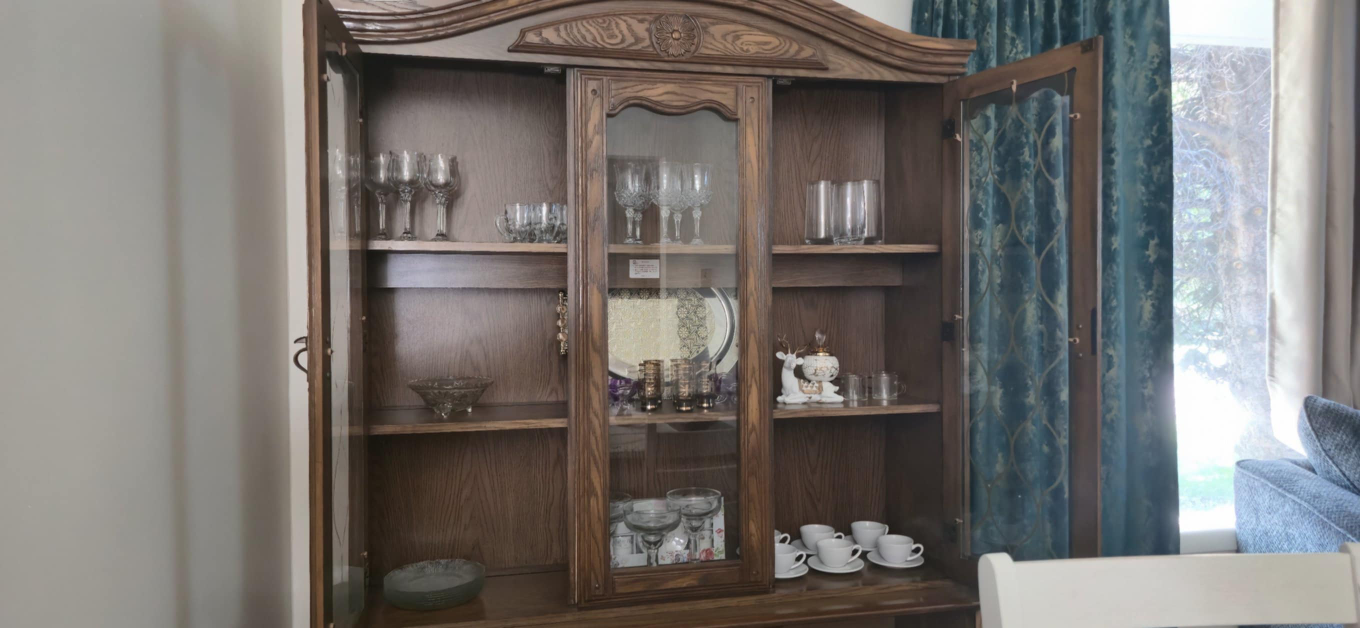 Wooden China Cabinet - 72 inches tall - photo 2
