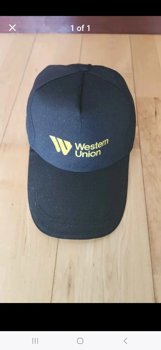 Black Western Union Cap/ Hat (Brand New) thumbnail
