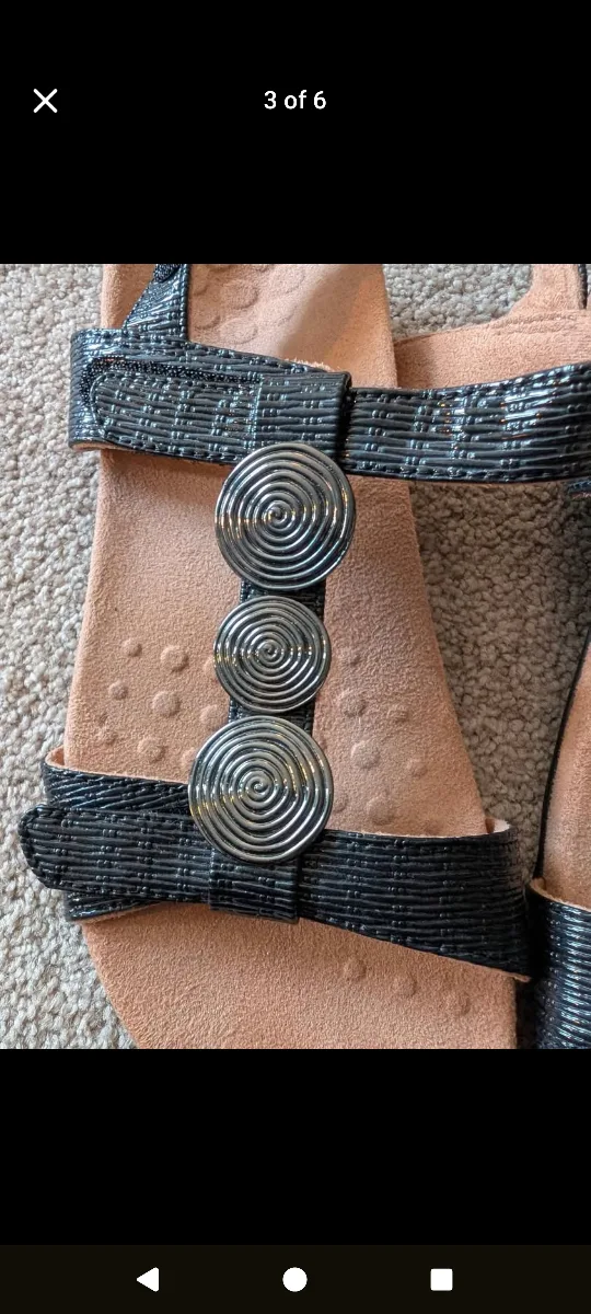 Black Strap Sandals ~ Bionic ~ image indicator(3)