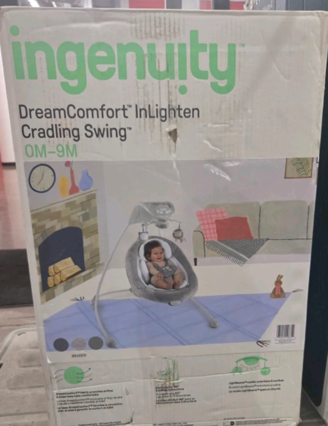 Ingenuity DreamComfort InLighten Cradling Swing 0M-9M thumbnail