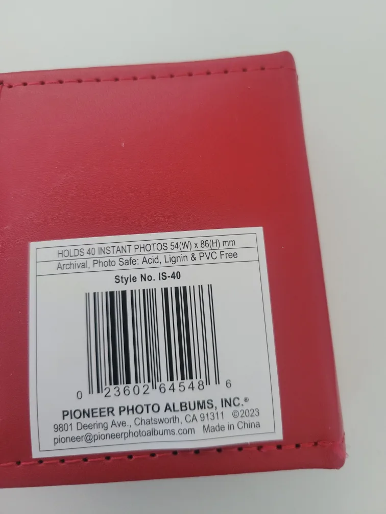 Red Photo Album - Holds 40 Instant Photos thumbnail