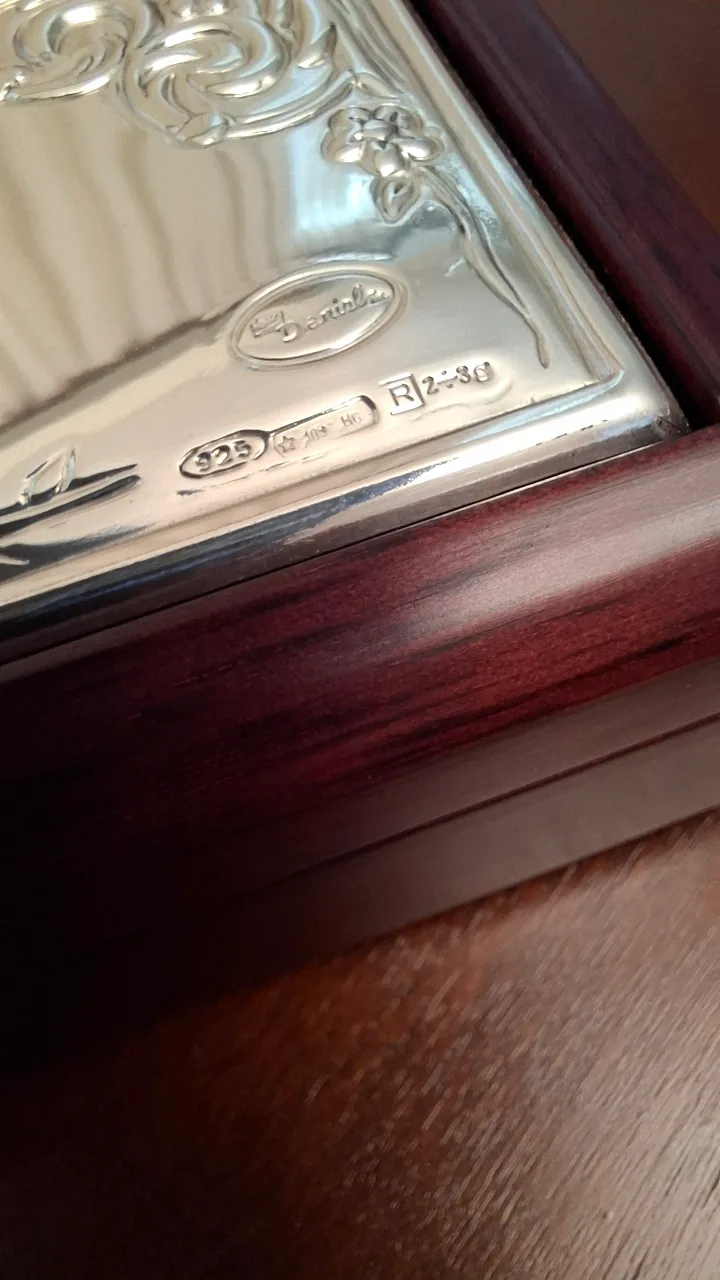 925 Sterling Silver Lidded Jewelry Box- Made in Italy image indicator(2)