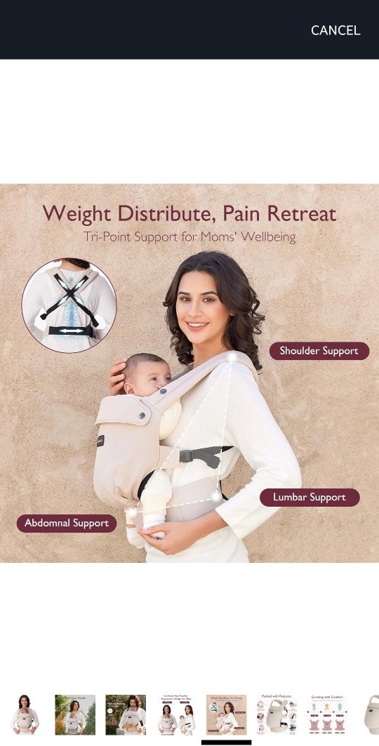 Momcozy Baby Carrier - Khaki - New and Never Used - photo 5