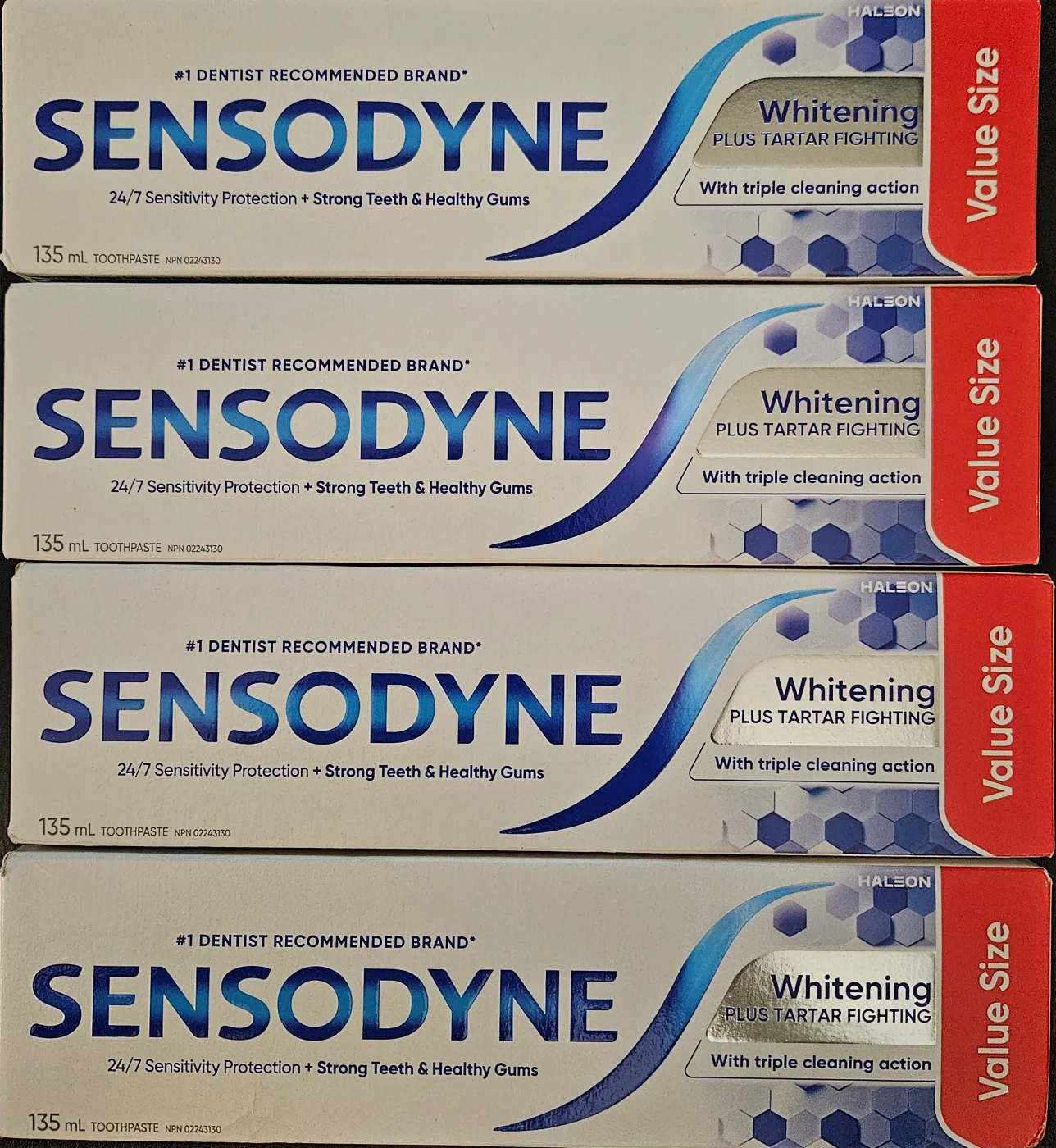 🇨🇦4 Sensodyne Whitening Value Size Toothpaste (135 mL) thumbnail