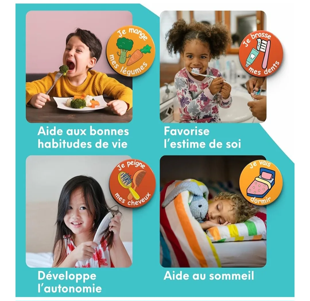 Magnetic Routine Chart for Kids (French) image indicator(3)