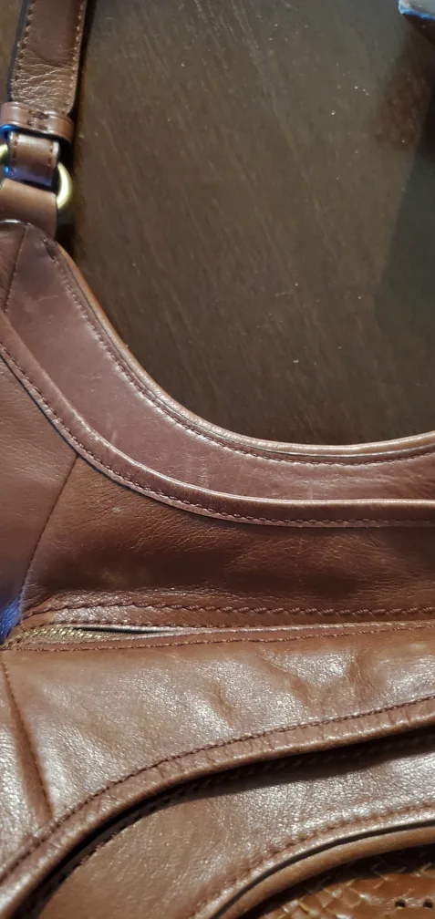 Coach Brown Leather Hobo Bag image indicator(5)