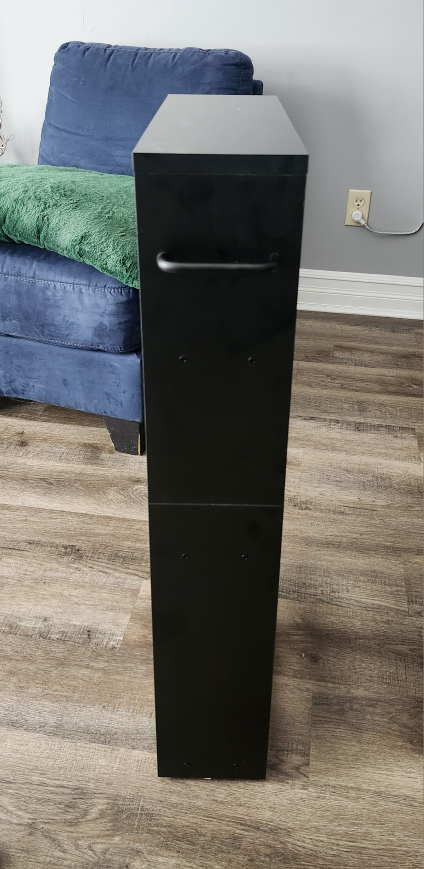 Black Rolling Slim Storage Shelf - 32" Tall - photo 5