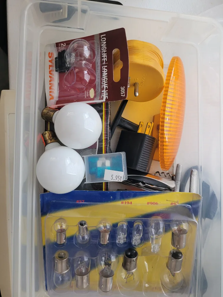 RV accessories- Mixed Lot of Light Bulbs & Electrical Parts thumbnail