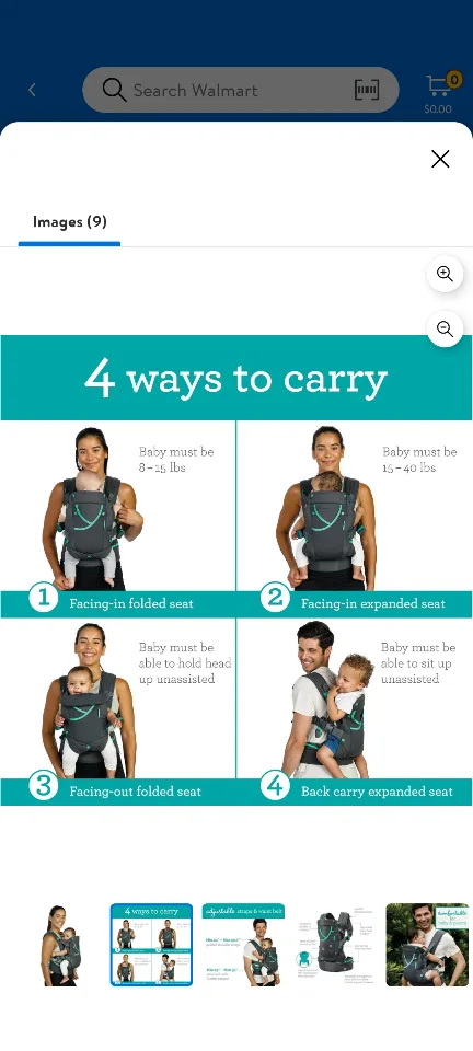 Infantino Carry On Multi-Pocket Baby Carrier 🇨🇦 thumbnail