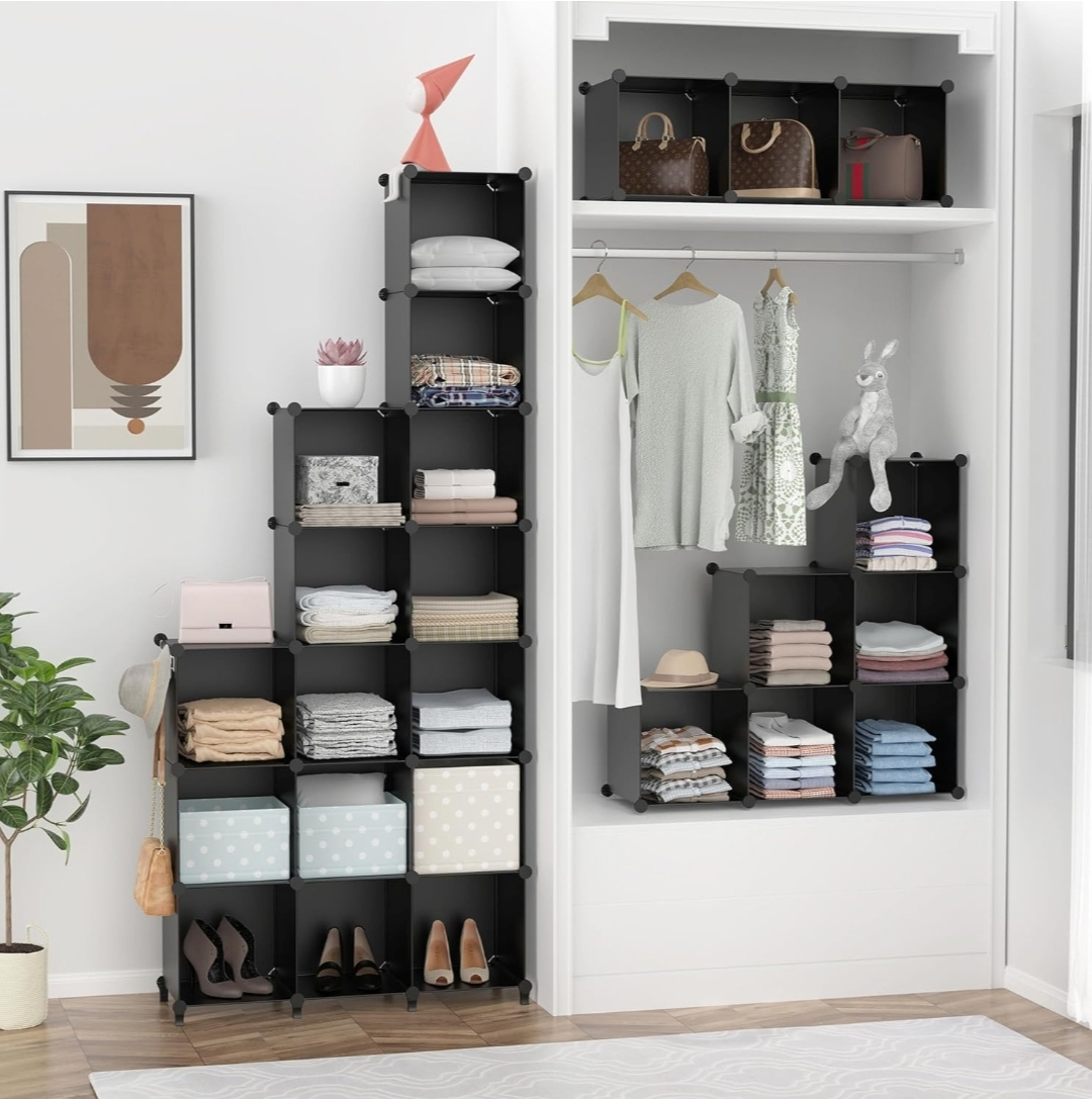 Black Modular 6 Cube Storage Organizer - photo 2