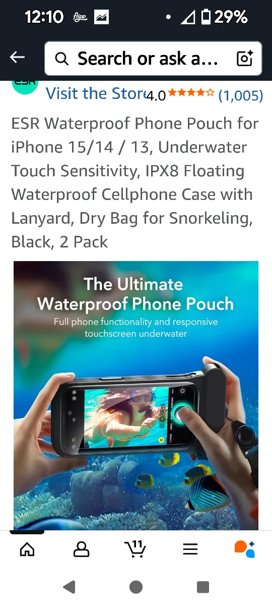 New ESR Waterproof Phone Pouch for iPhone 13/14/15 thumbnail
