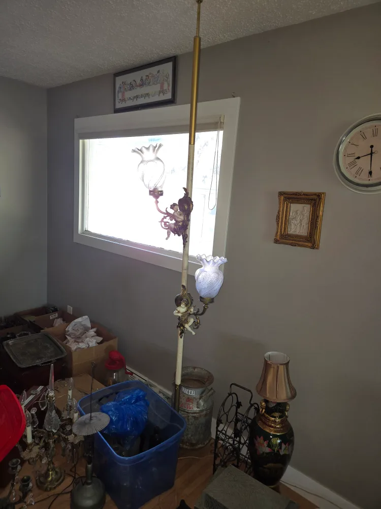Vintage Angel Cherub Floor Lamp thumbnail