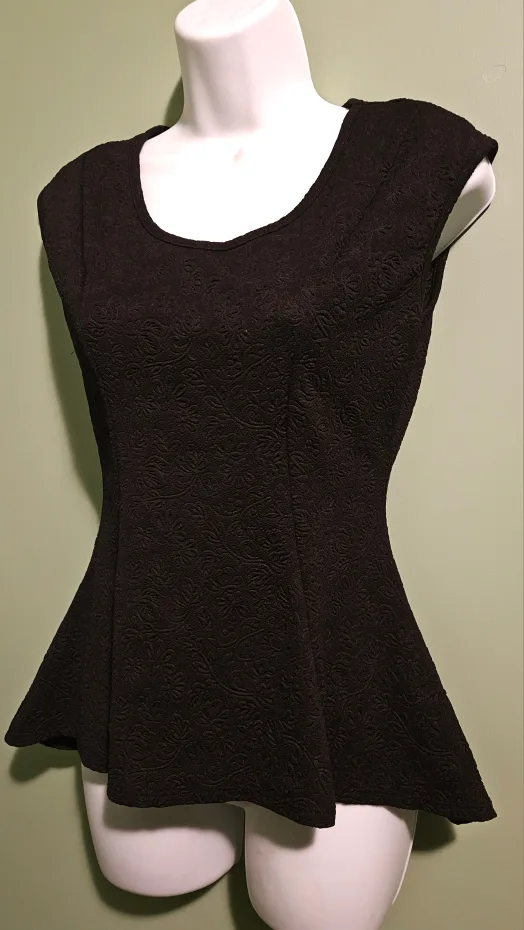 Black Peplum Top Likely Size S thumbnail