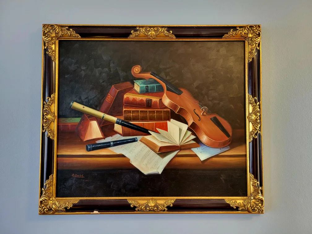 Vintage Original Framed Oil on Canvas Realism Painting thumbnail