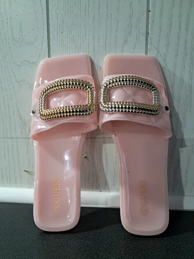 Guess Pink Jelly Slides - Size 40 thumbnail