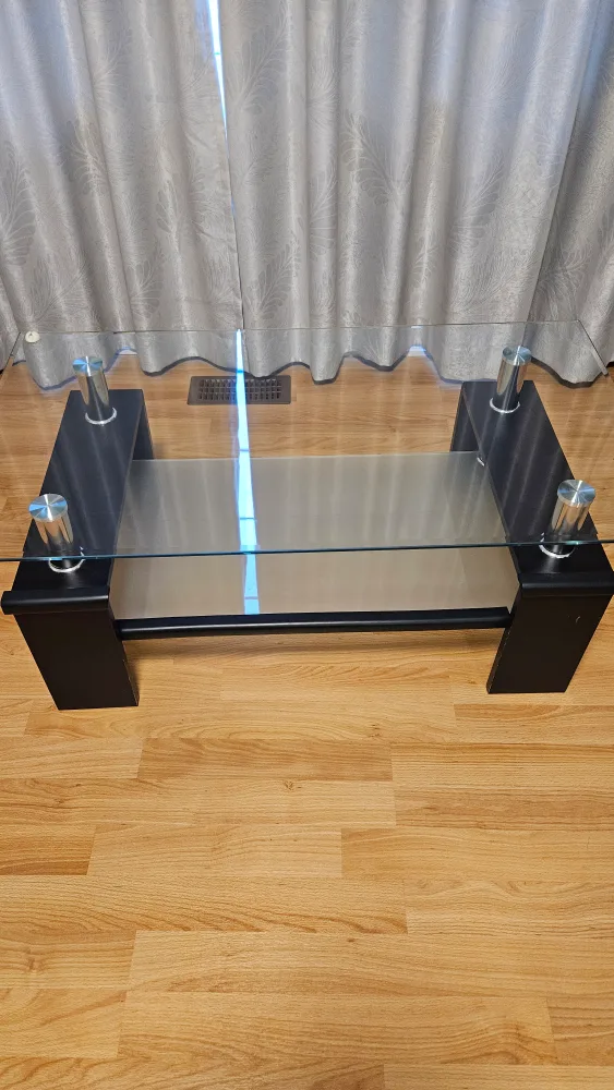 Glass Top Coffee Table - Black Frame image indicator(3)