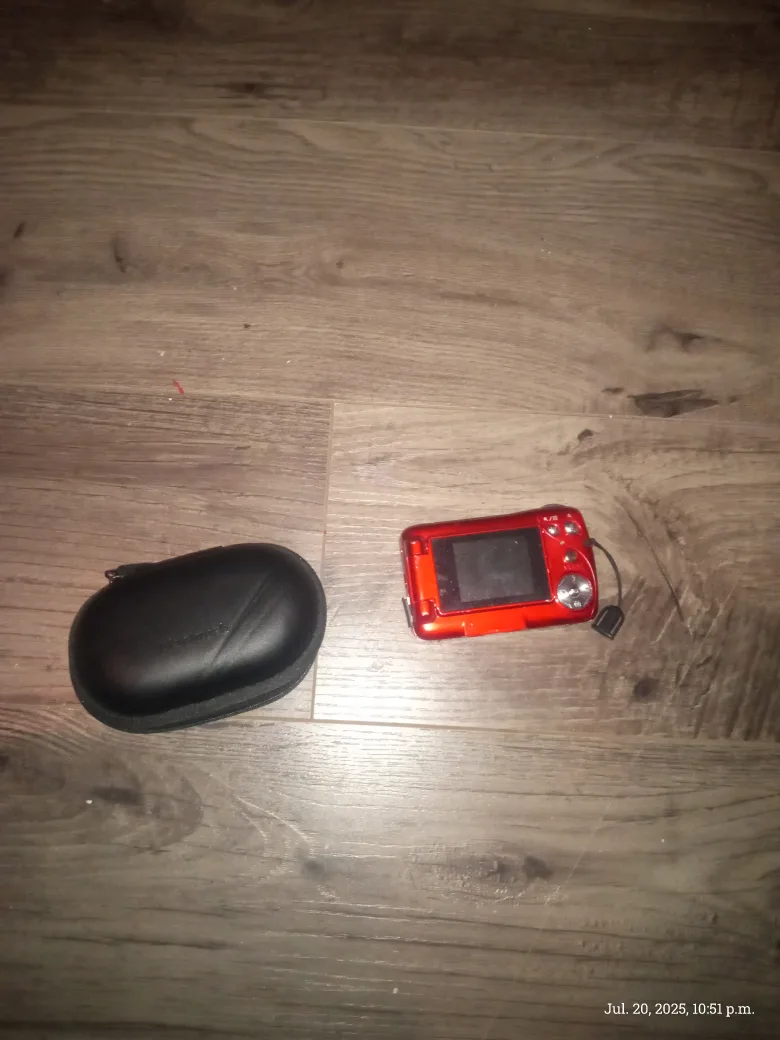 Red Digital Camera with Case thumbnail