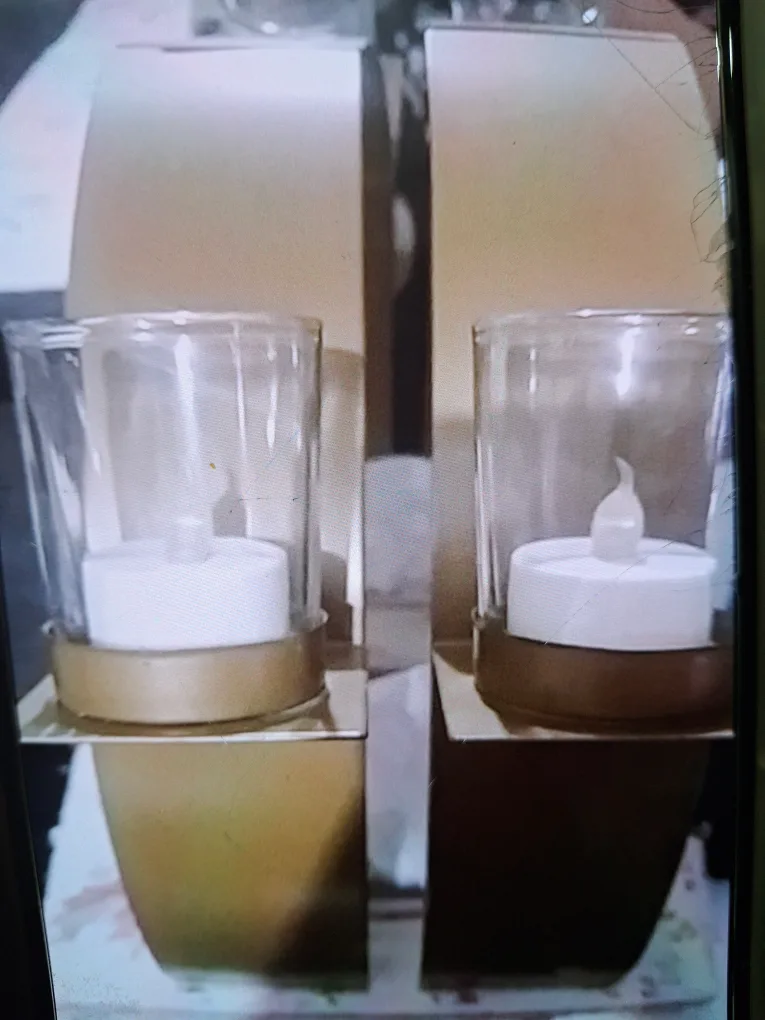 LED Tea Light Candles with Glass Holders thumbnail