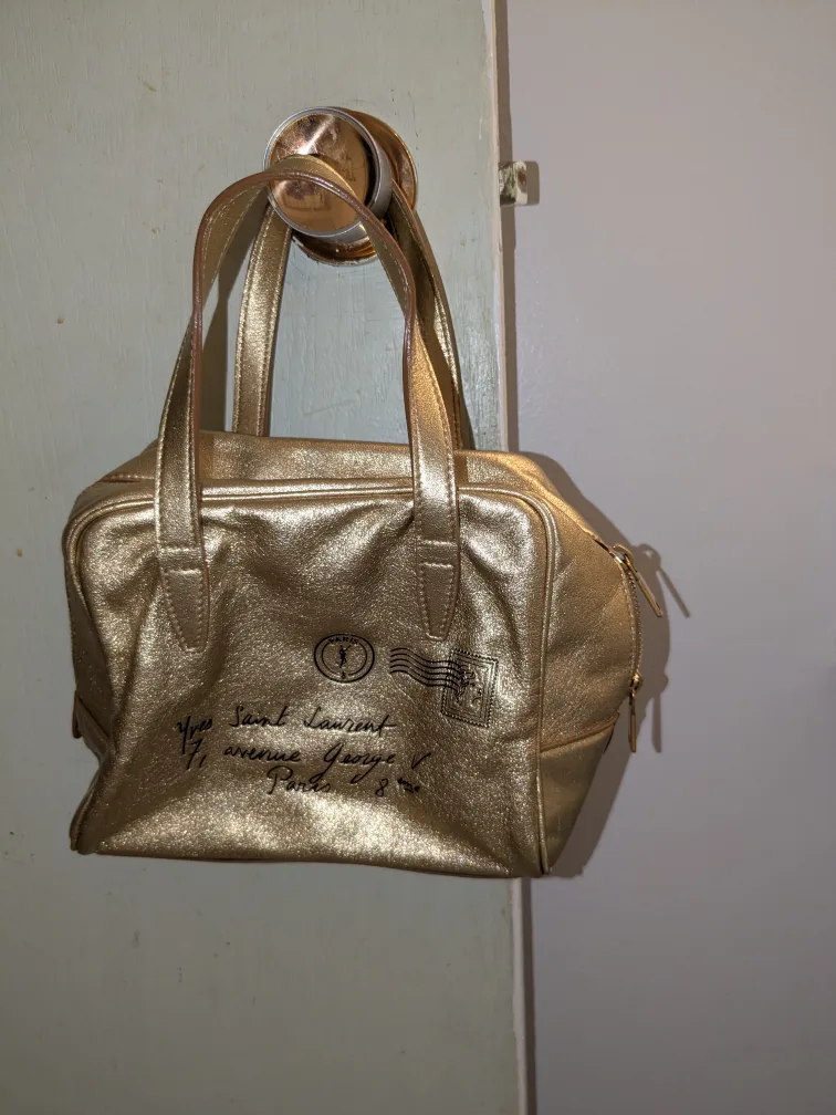 Yves Saint Laurent Authentic Gold Leather Handbag thumbnail