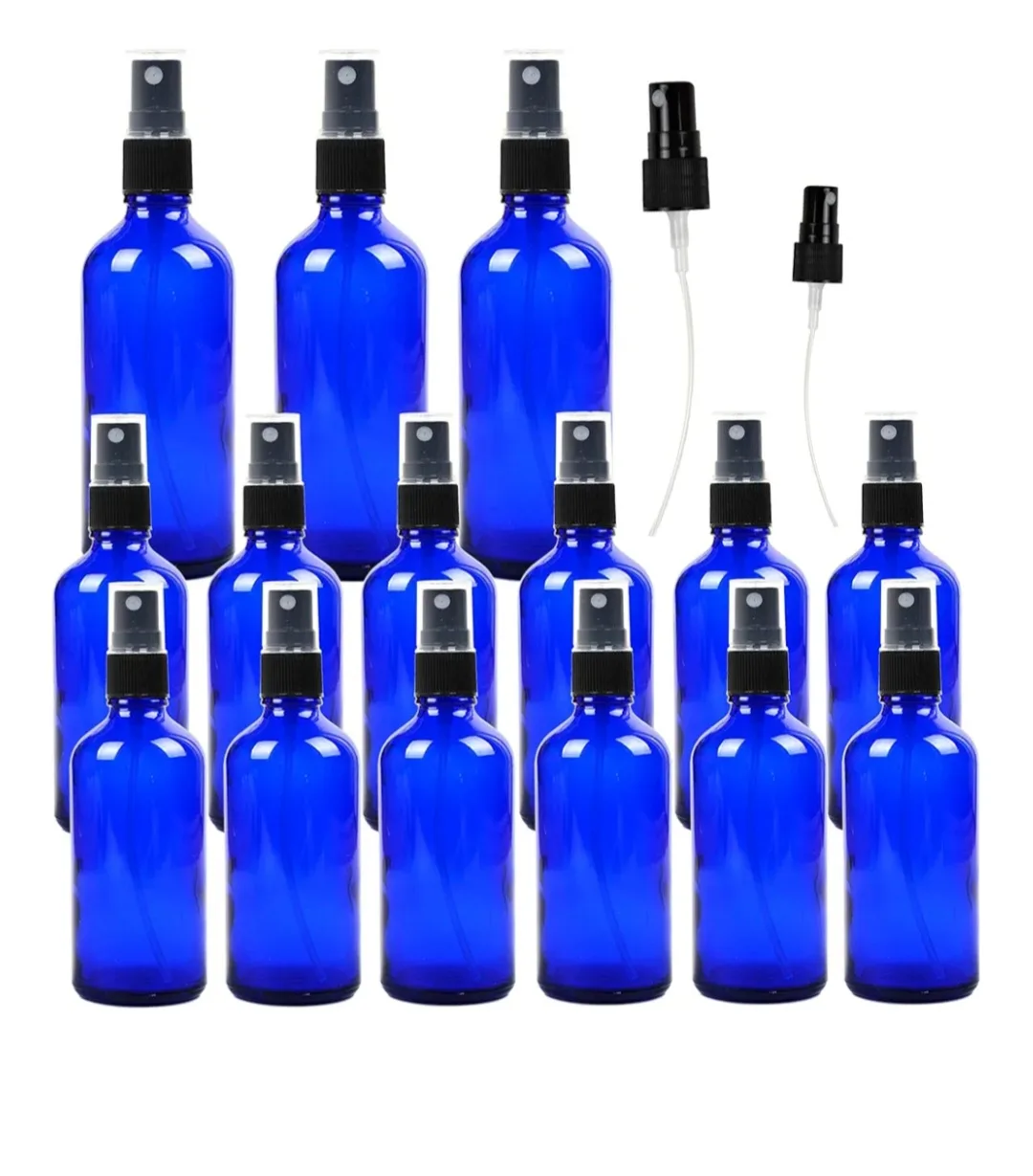 Blue Glass Spray Bottles - 12 Pack thumbnail