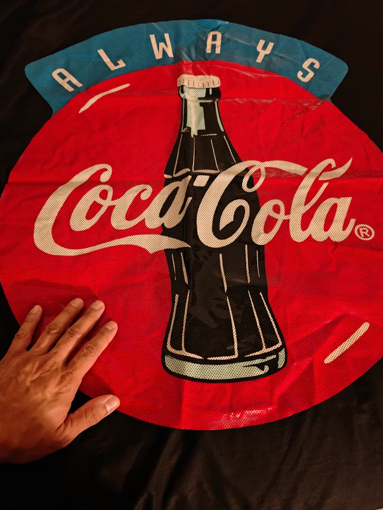 vintage old Coca-Cola Always vinyl/plastic Sign 24" thumbnail