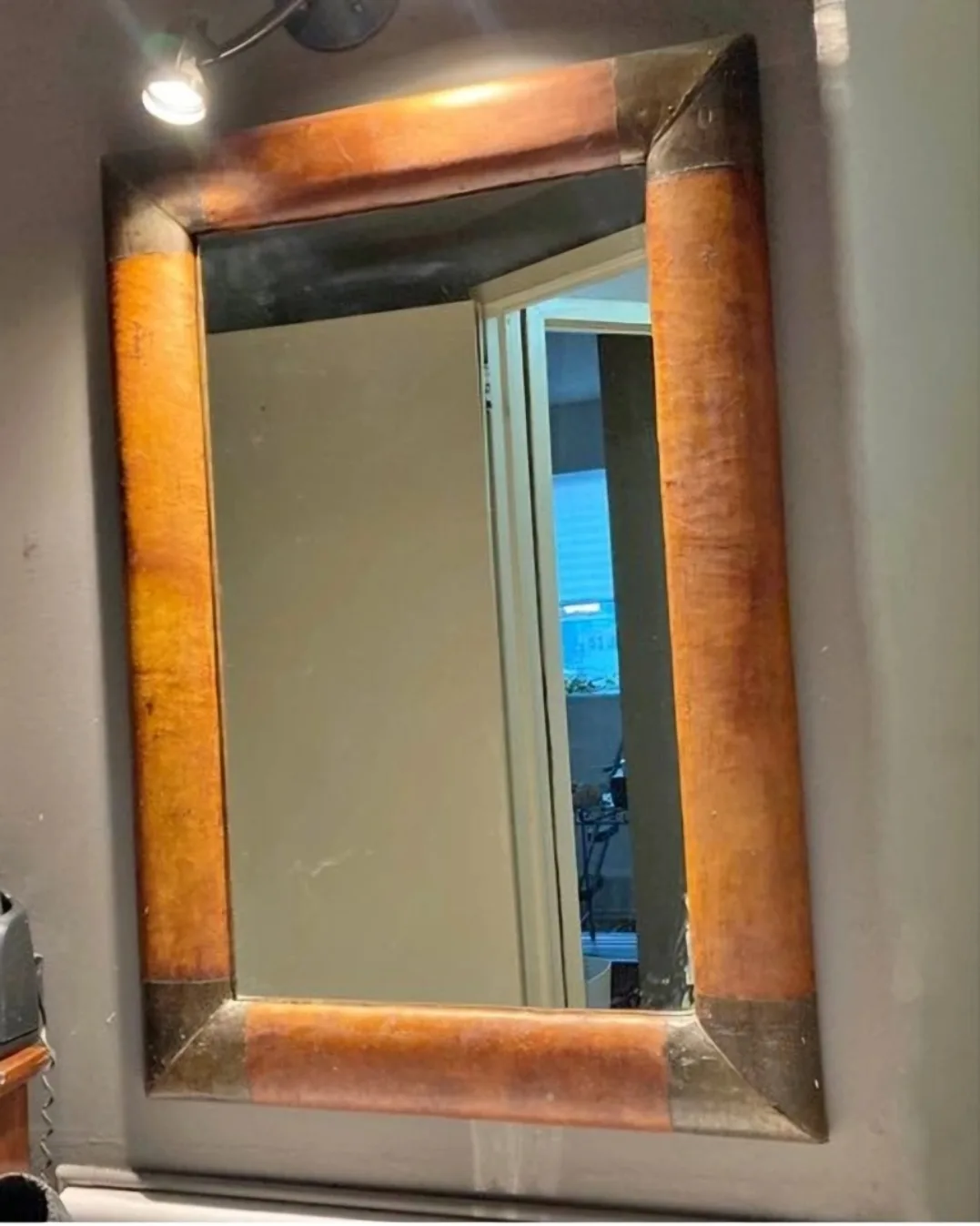 Wood Framed Wall Mirror thumbnail