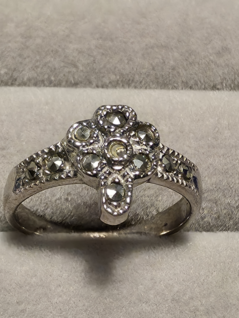 Vintage Silver Marcasite Ring