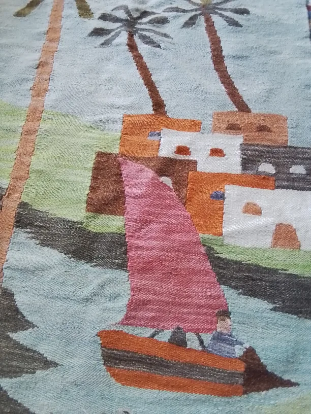 Vintage Egyptian Handwoven Wool Rug image indicator(3)