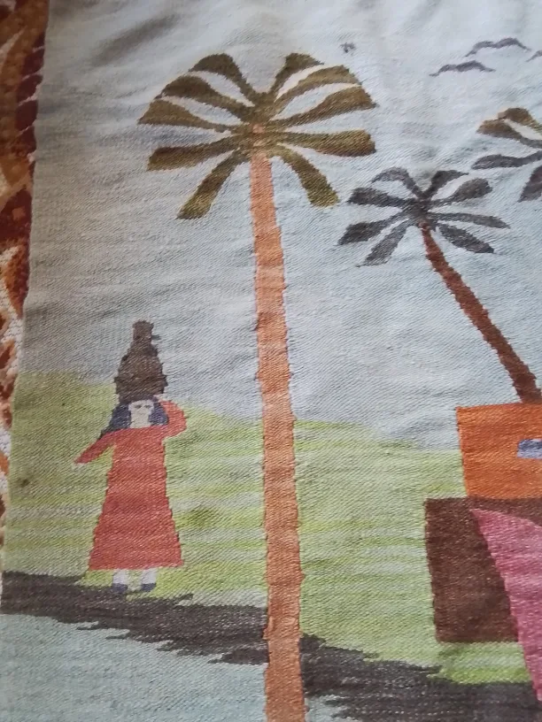 Vintage Egyptian Handwoven Wool Rug image indicator(4)