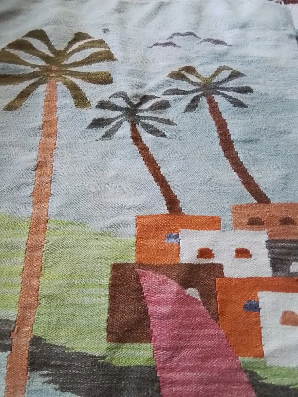 Vintage Egyptian Handwoven Wool Rug image indicator(5)