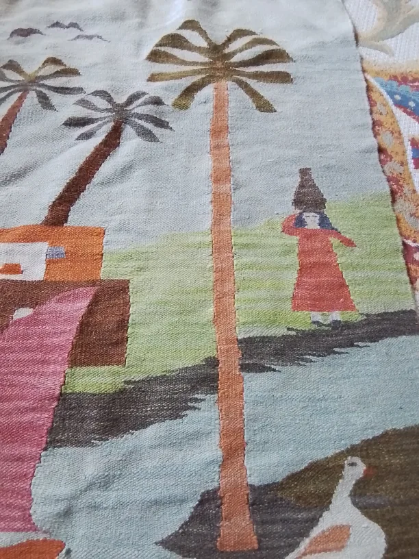 Vintage Egyptian Handwoven Wool Rug image indicator(7)