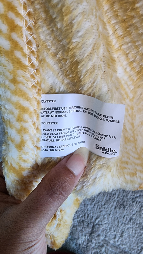 Safdie & Co. Throw Blanket - Yellow - photo 2