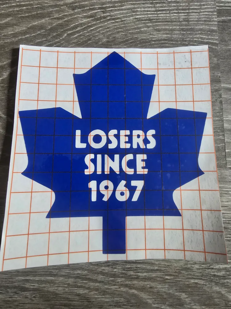 Blue 6 inch Toronto Maple Leafs Parody "Losers Since 1967" Decal thumbnail