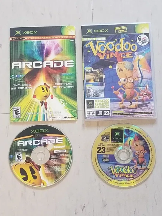 Xbox Voodoo Vince 6 Playable Demos + Xbox Arcade + ms Pacman image indicator(2)